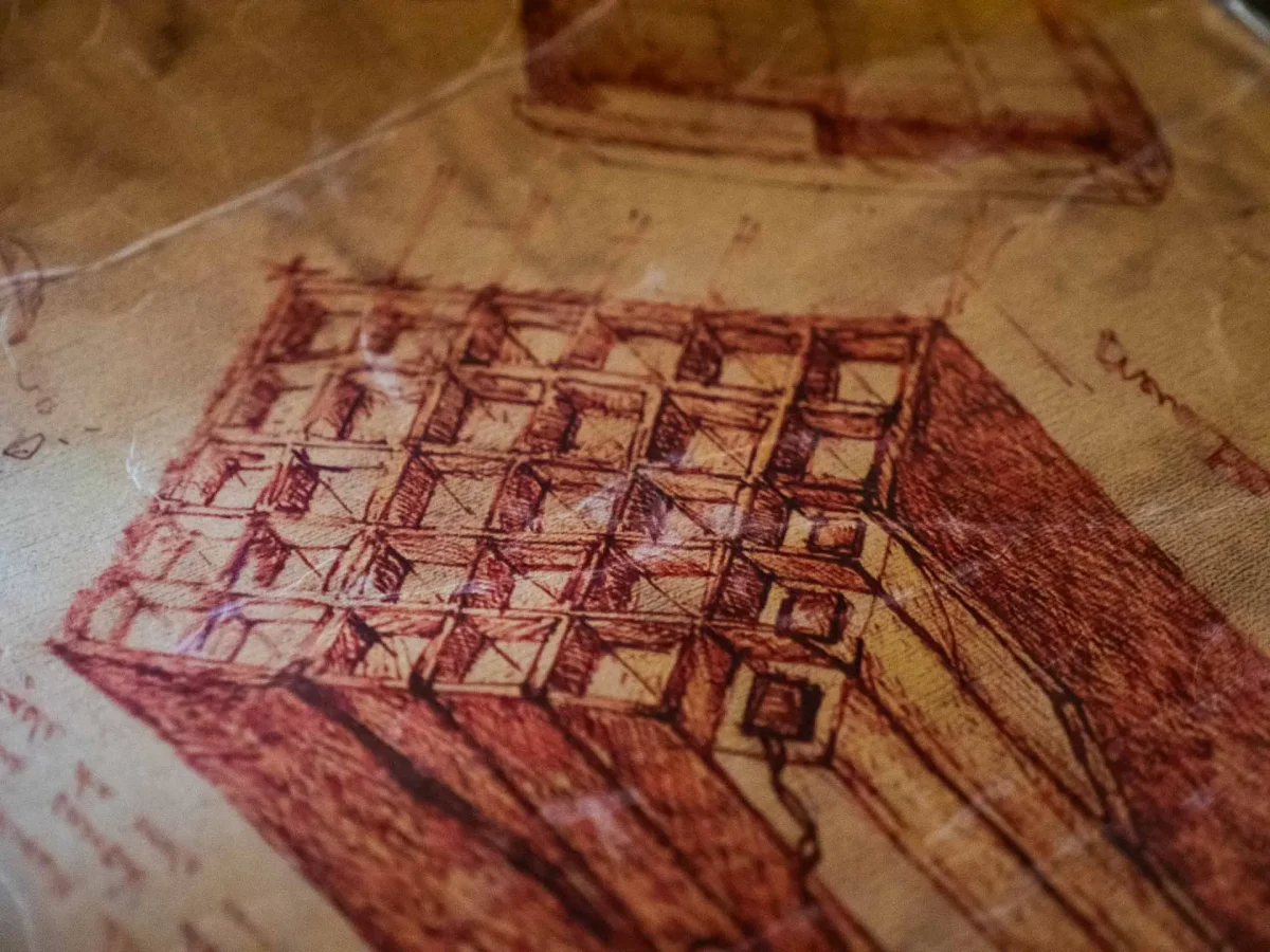 Salle escape game Léonard de Vinci, le dernier Codex - Escape Yourself Rennes croquis
